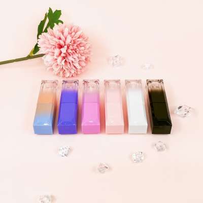 Manufacturer In Stock Custom Cosmetic Pink White Black Blue Black Lipgloss Lip Gloss Tubes in Bulk with Wand Brush Applicator