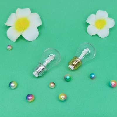 Custom Empty Silver Gold Clear Mini Bulb Cute Unique Liptint Lipgloss Lip Gloss Bottle Container Tubes Packaging with Wand Brush