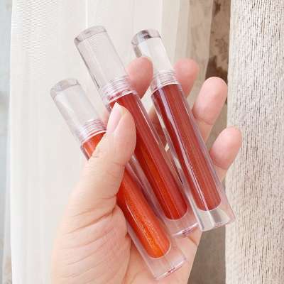 8ml Custom Clear Luxury Empty Liquid Lipstick Lipgloss Lip Gloss Glaze Liptint Bottle Tube Container Packaging with Wands Brush